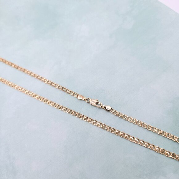 "Elegant Rose Gold Round Link Chain Necklace, 17.3 Inch Lightweight, XPNL0086 - Picture 7 of 12